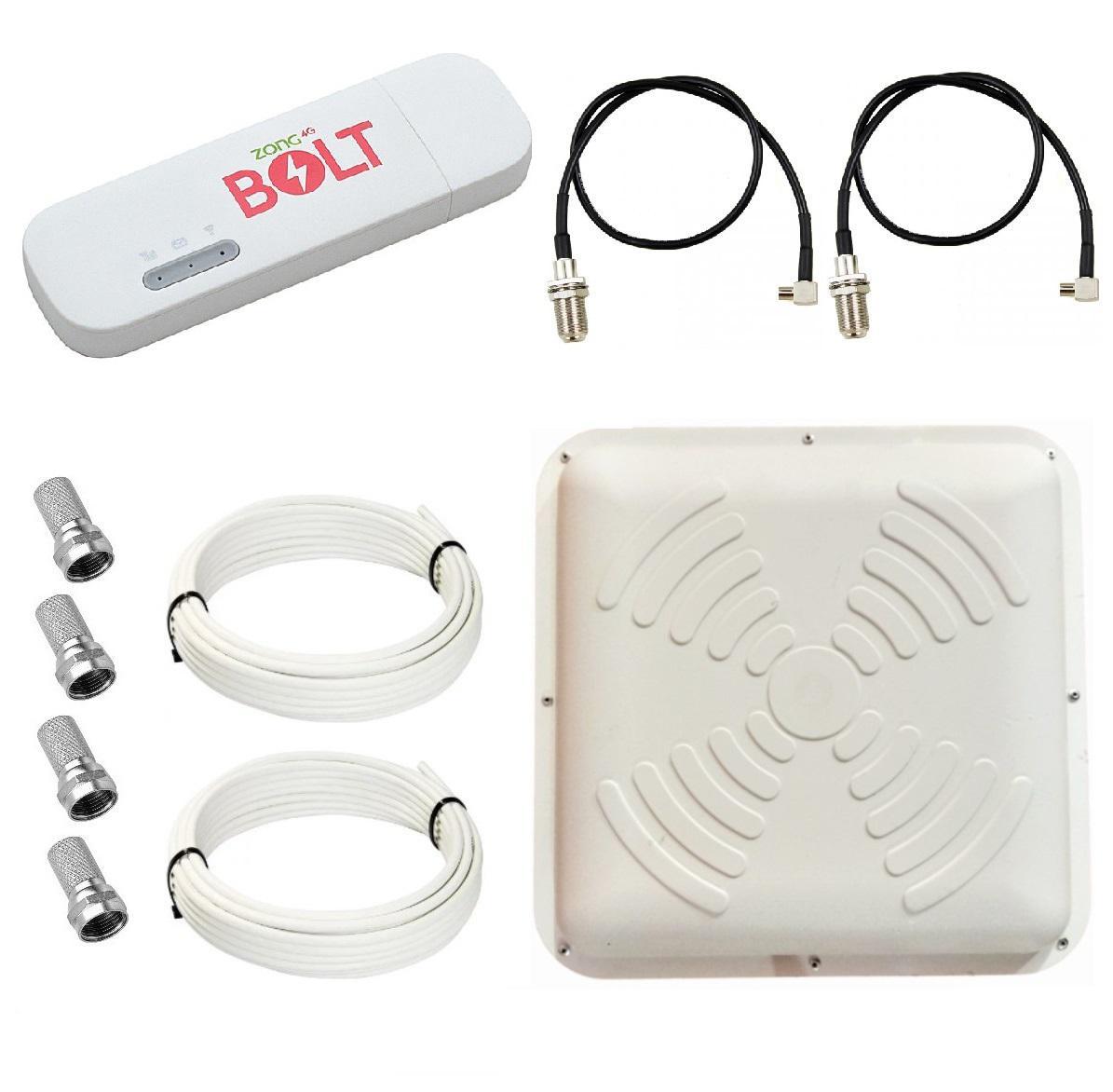 Комплект 3G 4G LTE WiFi модем Bolt E8372h-153 з панельною антеною Energy MIMO 2x17 дБі для усіх операторів, фото 1