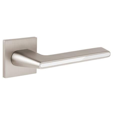 Ручки дверні роздільні Sempra H-30118-A-NIS/W матовий нікель/білий, фото 1