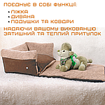 Розкладна Лежанка Ліжко 3в1 Для Собак та Котів Великий Лежак Для Тварин зі Знімною Подушкою Zmaker, фото 4