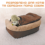 Розкладна Лежанка Ліжко 3в1 Для Собак та Котів Великий Лежак Для Тварин зі Знімною Подушкою Zmaker, фото 5