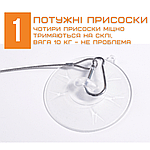 Підвісний Гамак Для Котів Лежанка на Вікно з Присосками для Тварин до 10 кг 48 см, фото 3