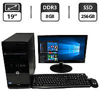 ПК+Монітор HP Pro 3500 MT/ Core i5-3470/ 8 GB RAM/ 256 GB SSD/ + Samsung S19B150N 19" 1366x768