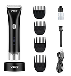 Бездротова професійна машинка для стриження волосся VGR (довжина стриження 0.8 — 12 мм, 5 Вт) MS-10, фото 3