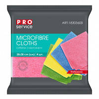 Серветки для прибирання PRO service Professional з мікрофібри мікс кольорів 4 шт. (4823071631449)