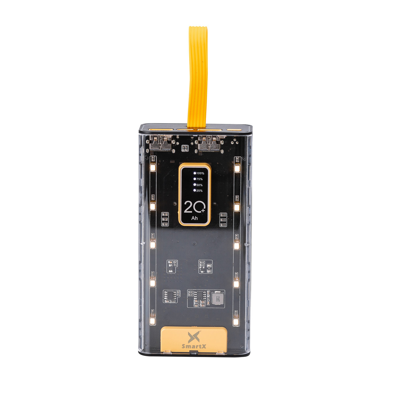 Повербанк 20000 mah powerbank USB / Micro / Type-C / Lightning зовнішній акумулятор 4 вбудованих кабелі