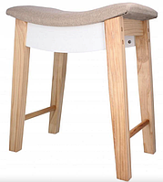 Табурет Chomik ROKA вигнутий у скандинавському стилі бежевий