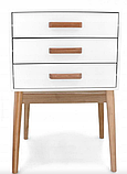 Тумба приліжкова Chomik AVESTA на три ящики у скандинавському стилі, фото 5