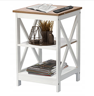 Стелаж Chomik HOLLY з двома дерев'яними полицями беж