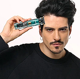 Тример для бороди та вусів із керамічним полотном VGR зі змінними насадками та вологозахистом IPX7 V-961, фото 5