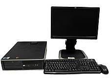 Б/в ПК+Монітор HP Compaq 8000 Elite SFF| Core2Duo E7500| 8 GB RAM| 250 GB HDD| + HP L1908w| 19" 1440x900, фото 3
