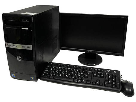 Б/в ПК+Монітор HP 500B MT| Pentium E5800| 4 GB RAM| 250 GB HDD| + Б-клас Acer V193HQV| 19" 1366x768, фото 1