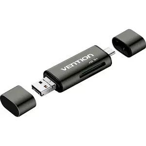 Картрідер Vention CCHH0 Gray USB3.0 / Type-C / TF / SD