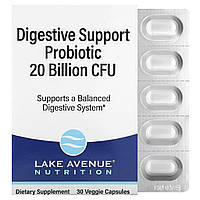 Лактобактерии рамнозус с пребиотиком 20 млрд 30 капс Lake Avenue Nutrition США