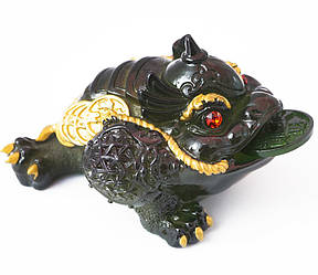 Чайна іграшка Жаба багатства Зелена середня
