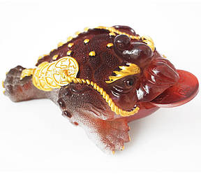 Чайна іграшка Жаба багатства Червона велика