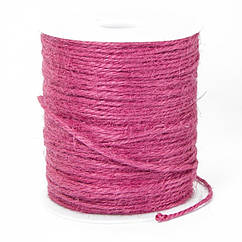 Бечевка декоративна, Колір: Рожевий, Розмір: Товщина 2 мм, (УТ100009758)