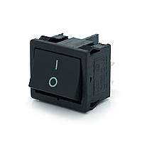 Переключатель ON-OFF KCD1-104, 250VAC/6A, 4 контакта, Black, Q100 h