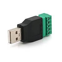 Разъем для подключения USB (5 контактов) с клеммами под кабель Q100 h