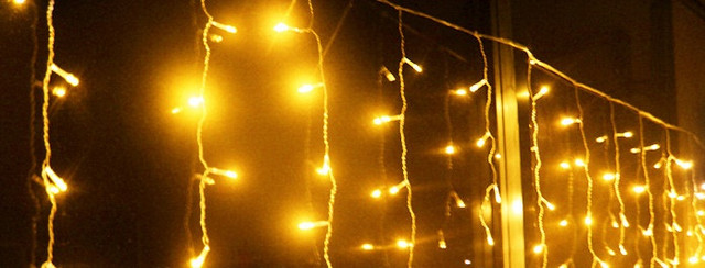 4*0,6 штора жовта 120 шт. світлодіодів