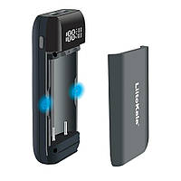 ЗУ LiitoKala Lii-MP2, функція Powerbank, USB/Type-C, LED display, підтримує Li-ion, 3.7V/1.2V AA/AAA 18650/18700/20700/21700 h