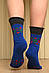 Шкарпетки жіночі махрові синього кольору з візерунком розмір 36-41 152624M, фото 3