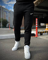 Зимние штаны с начесом Nike черные RD015