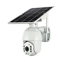 2 Мп Wi-Fi видеокамера купольная Q3-4 1080P PiPO с солнечной панелью, SD картой, уголо обзора 120° (объектив