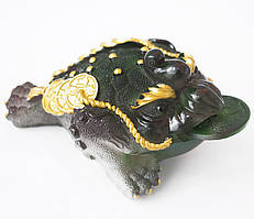 Чайна іграшка Жаба багатства Зелена велика