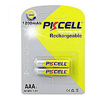 Аккумулятор PKCELL 1.2V AAA 1200mAh NiMH Rechargeable Battery, 2 штуки в блистере цена за блистер, Q12 p