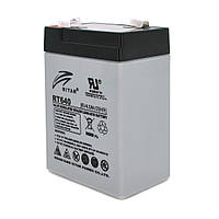 Аккумуляторная батарея AGM RITAR RT640, Black Case, 6V 4Ah ( 70х47х99 (107) ), 0.62 kg Q20 p