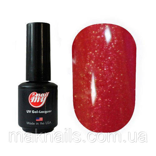 Гель-лак My Nail System No 86 червоний з мікроблеском 9 мл