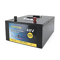 Аккумуляторная батарея Vipow LiFePO4 51,2V 100Ah со встроенной ВМS платой 80A (450*442*177), 40kg p