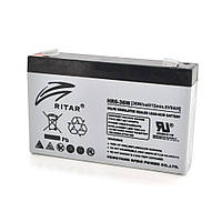 Аккумуляторная батарея AGM RITAR HR6-36W, Gray Case, 6V 9.0Ah ( 151 х 34 х 94 (100 ) 1.35kg Q10 p