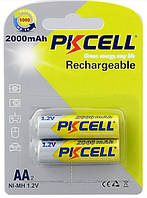 Аккумулятор PKCELL 1.2V AA 2000mAh NiMH Rechargeable Battery, 2 штуки в блистере цена за блистер, Q2 m