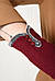 Рукавички жіночі текстильні бордового кольору 153469M, фото 3