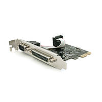 Контроллер PCI-Е=>RS232(9Pin)+LPT(25Pin), TX382A, BOX p