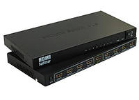 Активный HDMI сплитер 1=>8 порта, 3D, 1080Р, 4Kx2K, 1,4 версия, DC5V/2A Q20, Box b