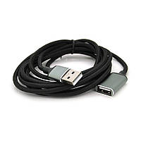 Удлинитель VEGGIEG UF2-2, USB 2.0 AM/AF, 2,0m, Black, Пакет h