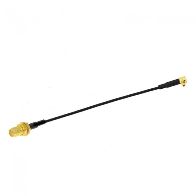 Перехідник антени відеопередавача MMCX-M кутовий на RP-SMA-Female 100mm, RF1.13mm 50Ом