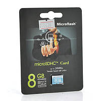Карта пам'яті Microflash Micro SD швидкість передачі даних 28MB/s, class10, 8G p