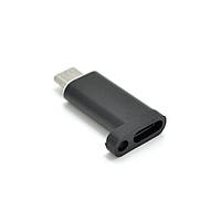 Переходник VEGGIEG TC-102 Type-C(Female) - Micro-USB(Male), Black, Пакет p
