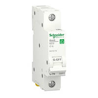 Автоматичний вимикач Schneider RESI9 16А, 1P, крива, 6кА p