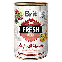 Влажный корм для собак Brit Fresh Beef with Pumpkin 400 г (говядина) h