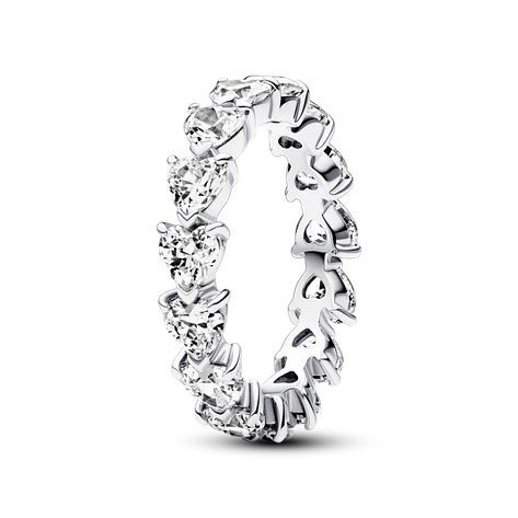 Срібне кільце Pandora низка сердець 193103C01 50, фото 1