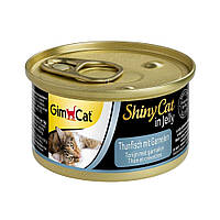 Влажный корм для кошек GimCat Shiny Cat 70 г (тунец и креветки) p