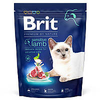 Сухой корм для котов с чувствительным пищеварением Brit Premium by Nature Cat Sensitive 300 г (ягненок) p