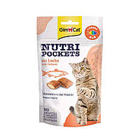 Витаминные лакомства для кошек GimCat Nutri Pockets Лосось+Омега 3 и Омега 6 60 г (повседневный) p