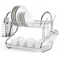 Двухъярусная сушка для посуды Kitchen Storage 8051S / ART-0448