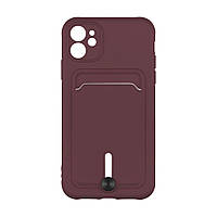 Чехол TPU Colorfull Pocket Card для iPhone 11 Цвет 42.Maroon l