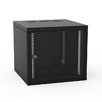 Шафа Zpas 19, 10U, Z-BOX, змінні бічні стінки, скляні двері, 600x600 мм, максимально 100кг, чорна